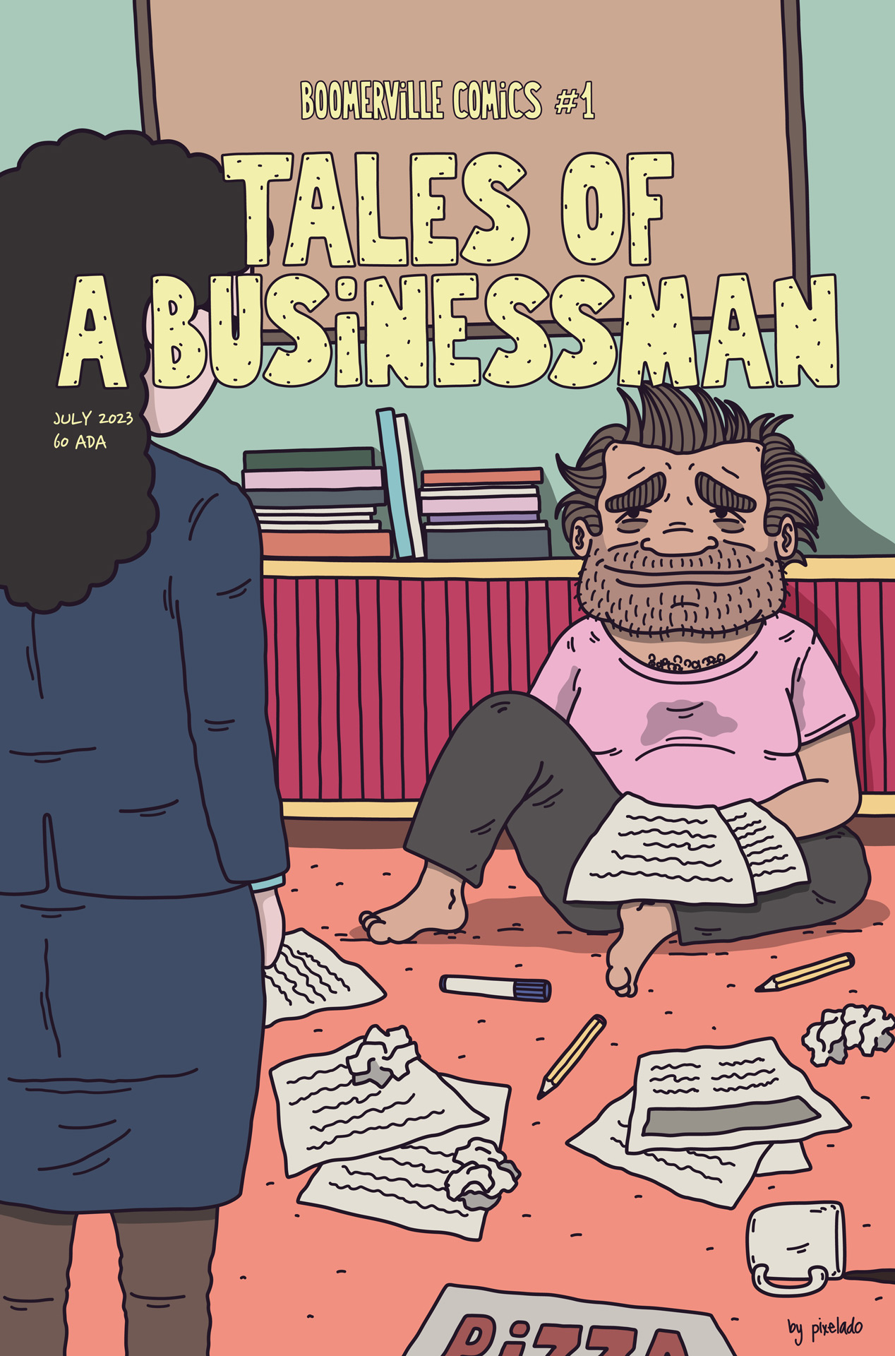 Boomerville Comics #1 Tales of a businessman Cover design